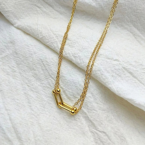 Gold Buckle Pendant Necklace - Picture 3 of 4